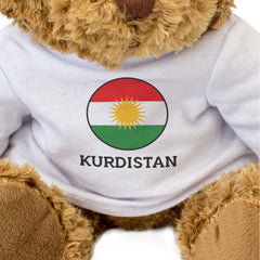 KURDISTAN FLAG ROUNDEL - Teddy Bear - Cute Funny Kurdish Souvenir Gift Present