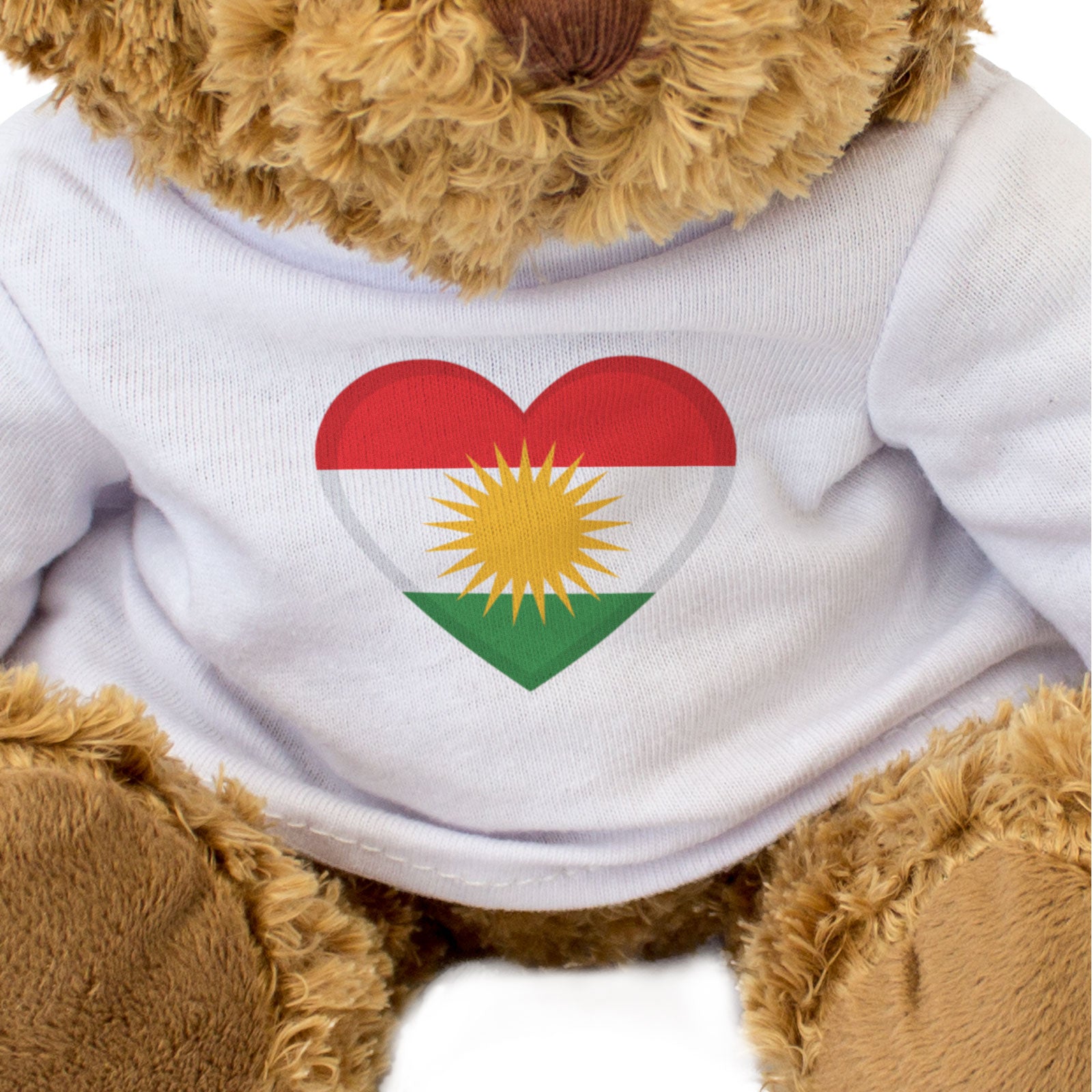 KURDISTAN FLAG HEART - Teddy Bear - Cute Funny Kurdish Souvenir Gift Present
