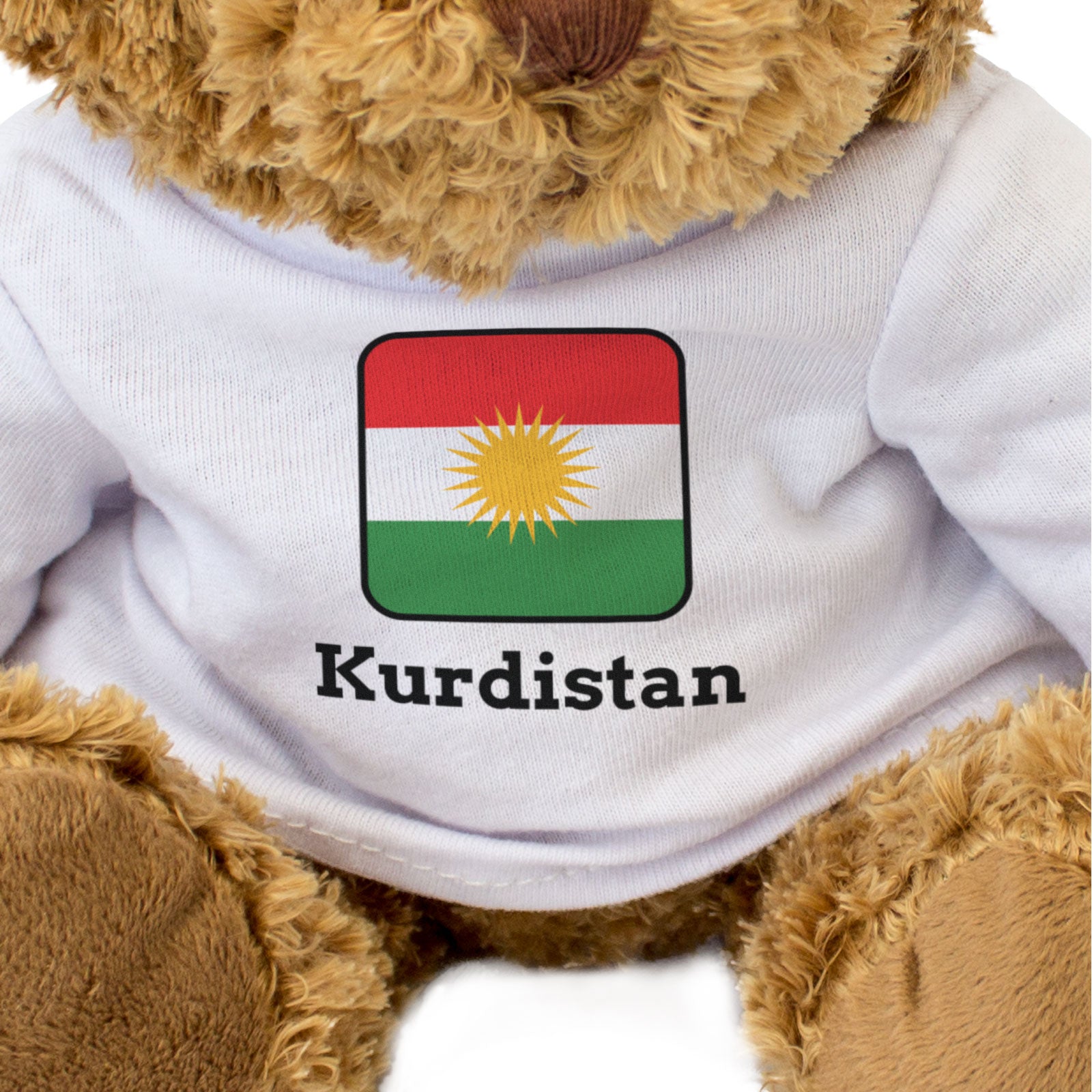 KURDISTAN FLAG SQUARE - Teddy Bear - Cute Funny Kurdish Souvenir Gift Present