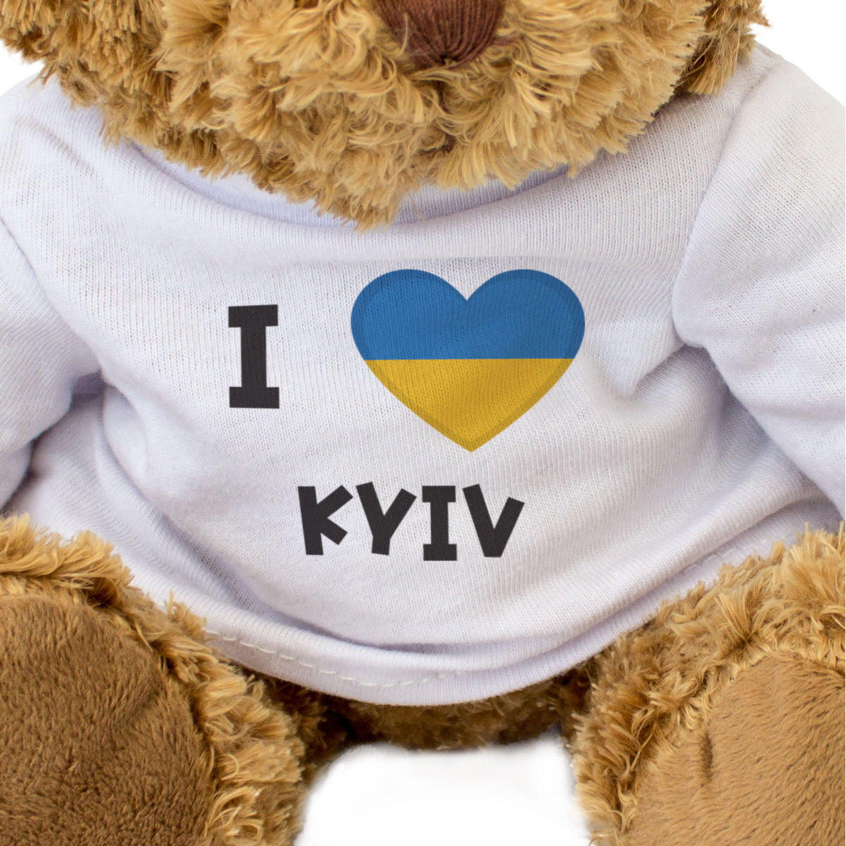 I Love Kyiv (Ukraine Flag) - Teddy Bear