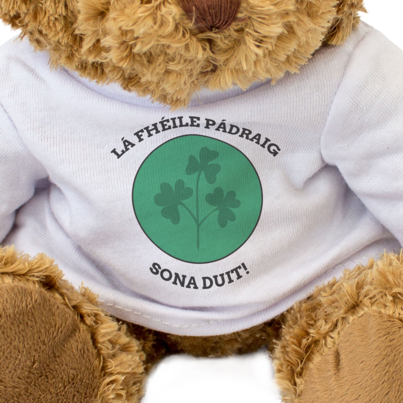 LÁ FHÉILE PÁDRAIG SONA DUIT (SHAMROCK) - Teddy Bear - St Patrick's Day - Present