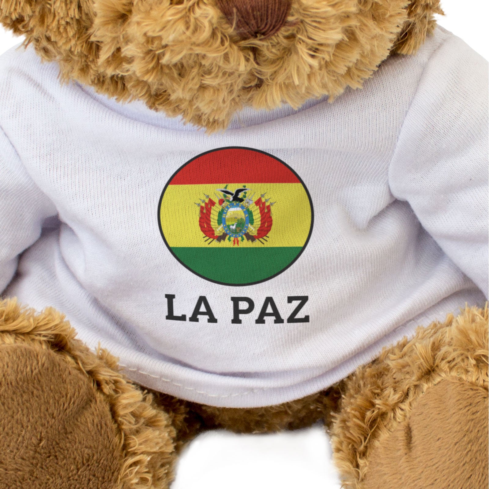 LA PAZ (BOLIVIA FLAG ROUNDEL) - Teddy Bear - Cute Funny - Souvenir Gift Present