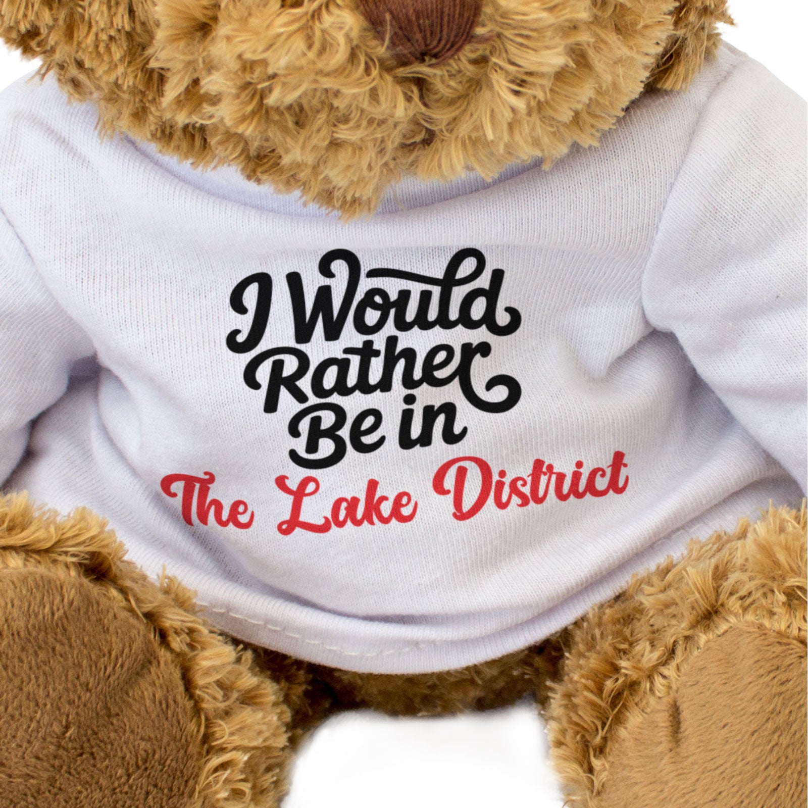I WOULD RATHER BE IN THE LAKE DISTRICT - Teddy Bear - Cute - Funny Gift Present