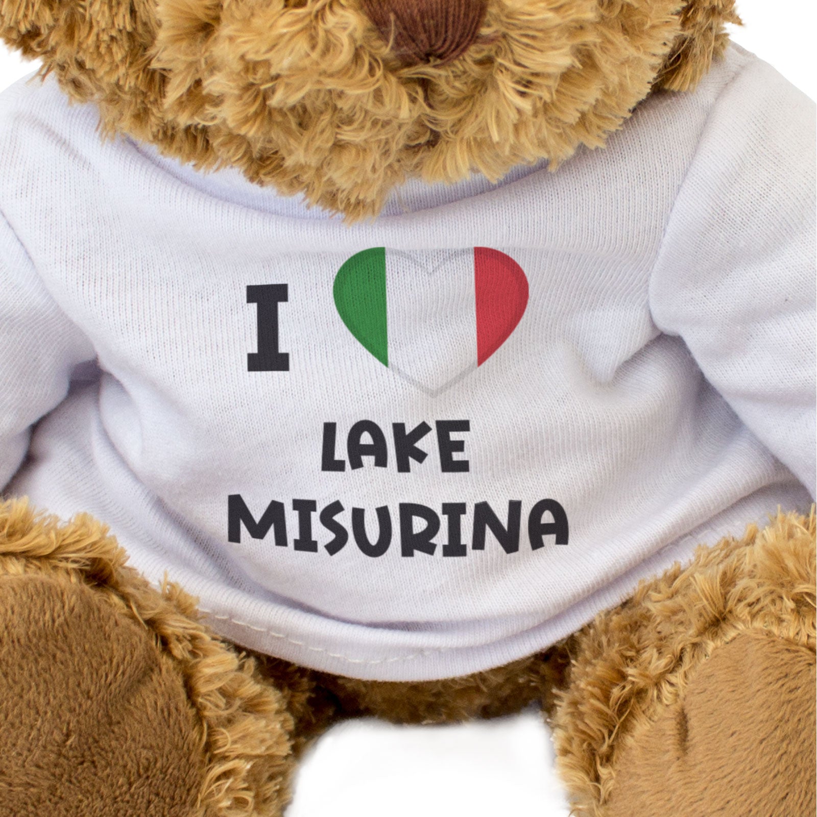 I LOVE LAKE MISURINA (ITALY FLAG) - Teddy Bear - Cute - Italian Gift Present