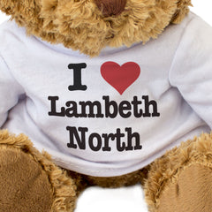 I LOVE LAMBETH NORTH - Teddy Bear - Cute Cuddly Soft Adorable - Gift Present