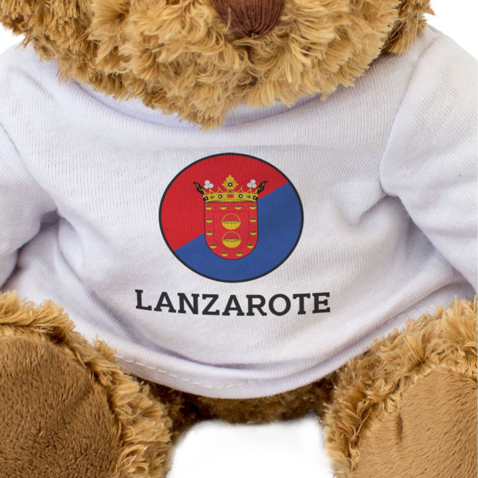LANZAROTE FLAG ROUNDEL - Teddy Bear - Cute Cuddly - Spain Souvenir Gift Present