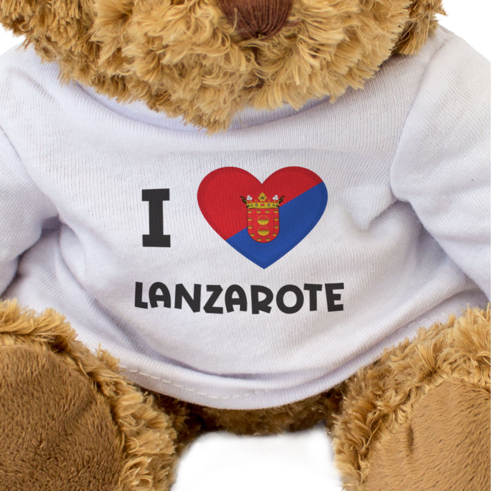 I LOVE LANZAROTE FLAG - Teddy Bear - Cute Cuddly Soft - Spain Gift Present