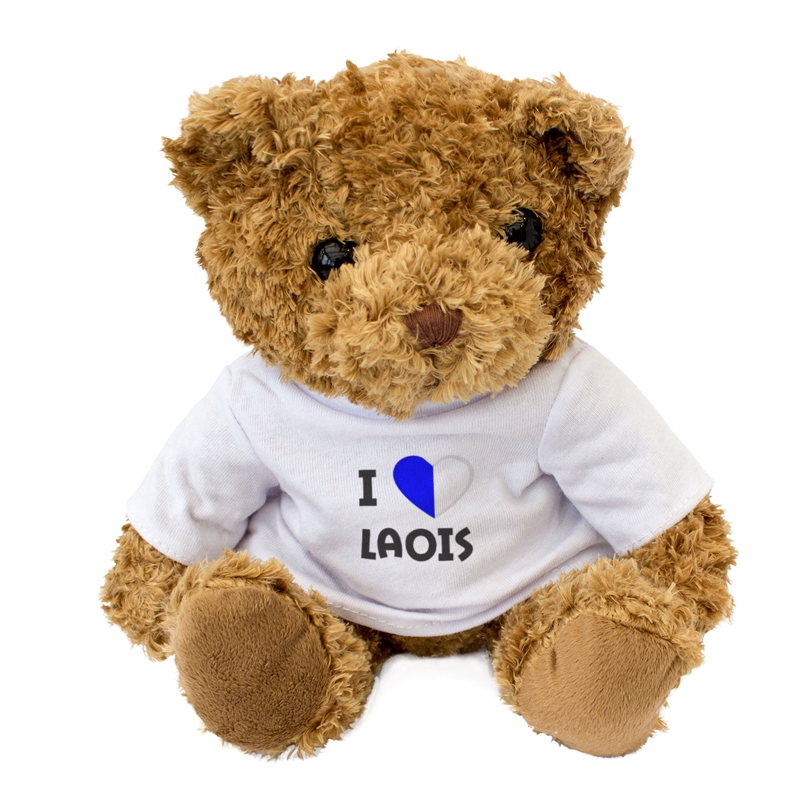 I LOVE LAOIS (COUNTY COLOURS FLAG) - Teddy Bear - Cute - Ireland Gift Present