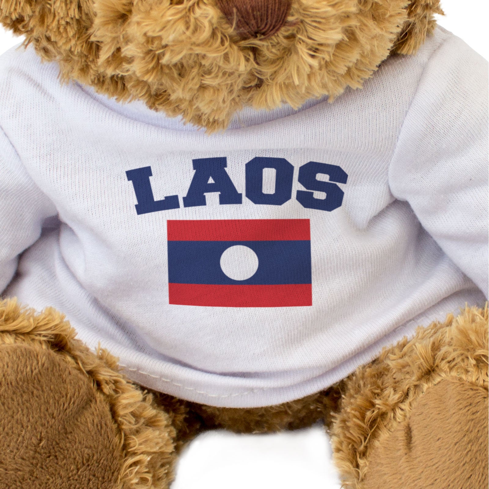 LAOS + FLAG - Teddy Bear - Cute Cuddly Funny - Laotian Souvenir Gift Present