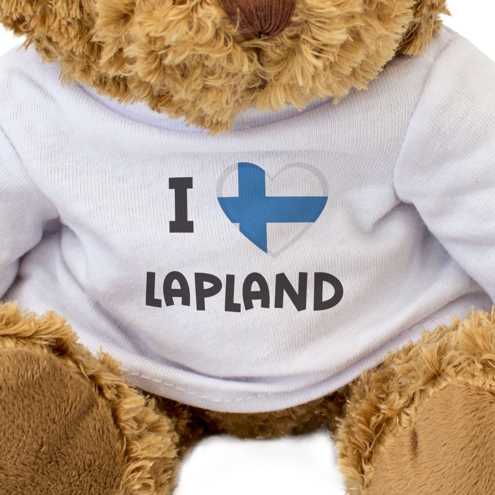 I LOVE LAPLAND (FINLAND FLAG) - Teddy Bear - Cute Funny Souvenir Gift Present
