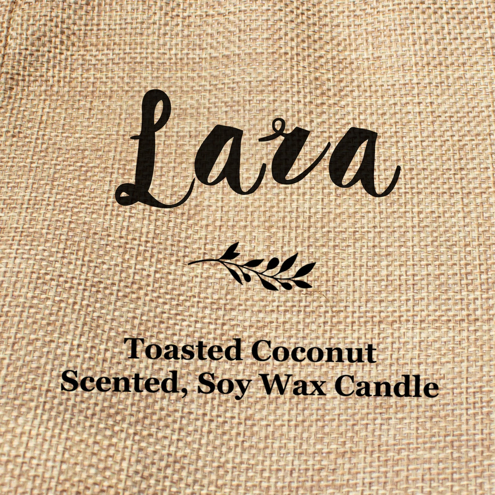 Lara personalised faux-burlap candle gift bag