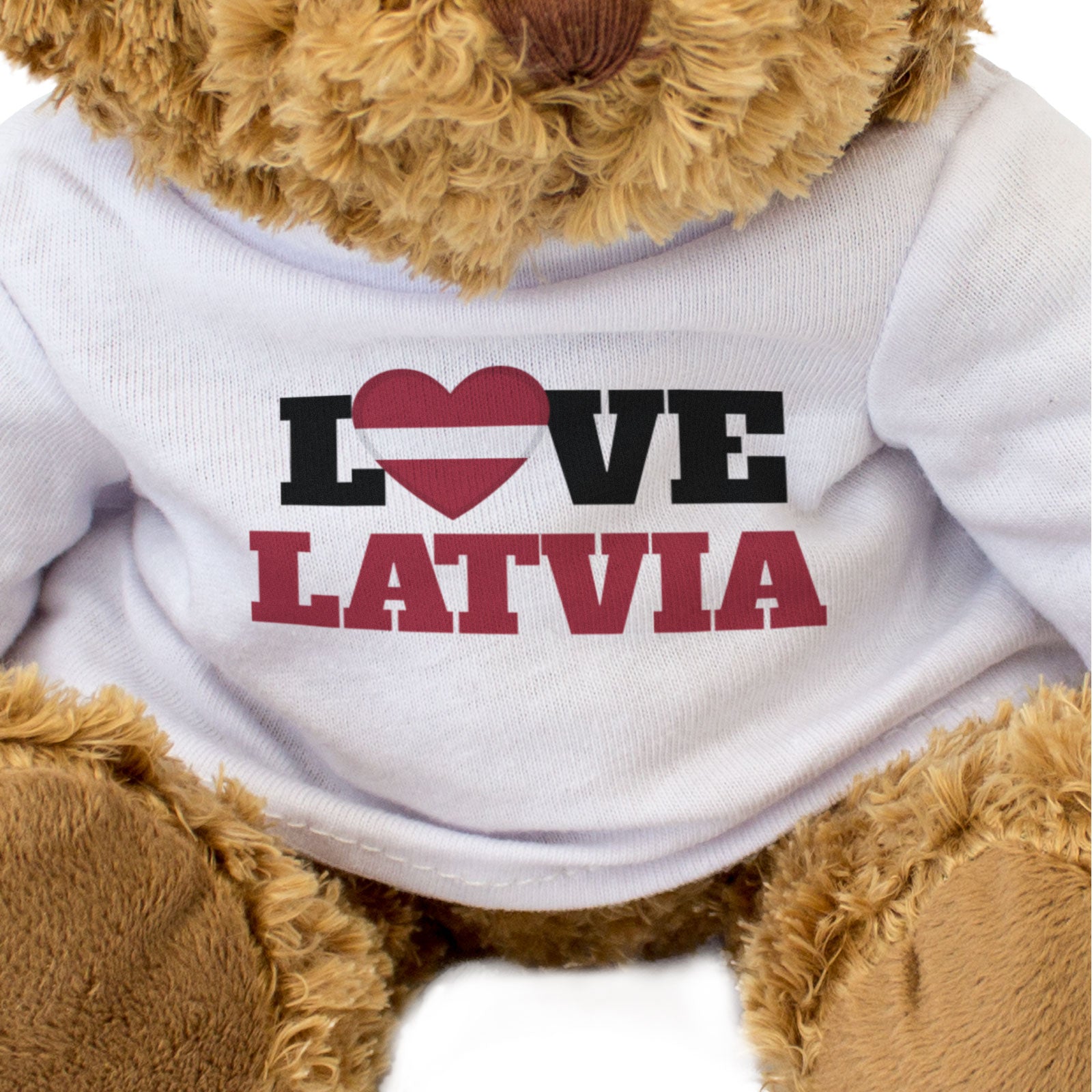 LOVE LATVIA (FLAG HEART) - Teddy Bear - Cute Funny - Souvenir Gift Present
