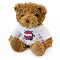 LATVIA FLAG (MUSICAL NOTES) - Teddy Bear - Cute Latvian Music Fan Gift Present