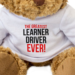 THE GREATEST LEARNER DRIVER EVER - Teddy Bear - Cute Cuddly Soft - Gift Present