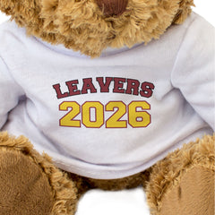 LEAVERS 2026 (RED/YELLOW) - Teddy Bear - Cute Cuddly - Graduation Gift Present