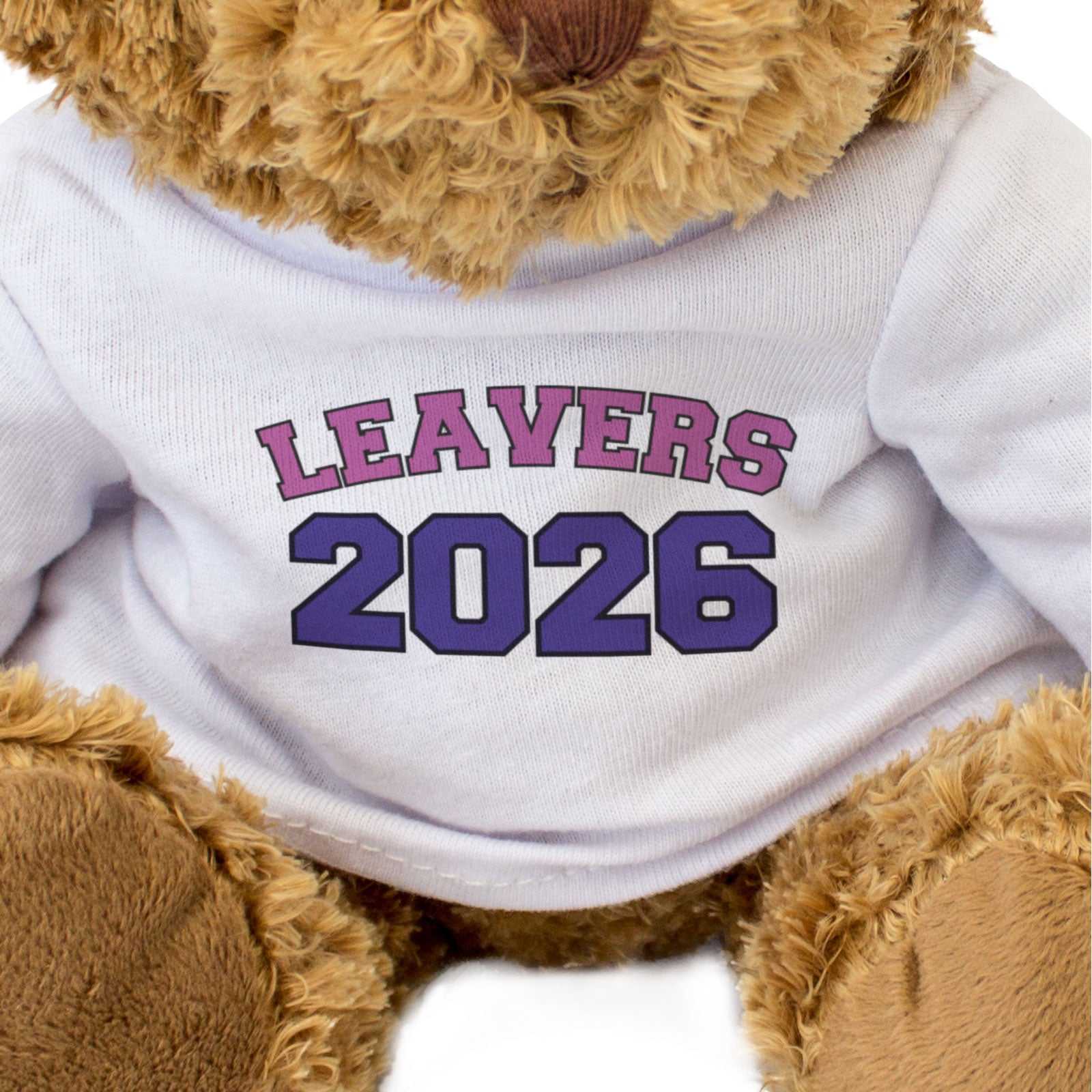 LEAVERS 2026 (PINK/PURPLE) - Teddy Bear - Cute Cuddly - Graduation Gift Present