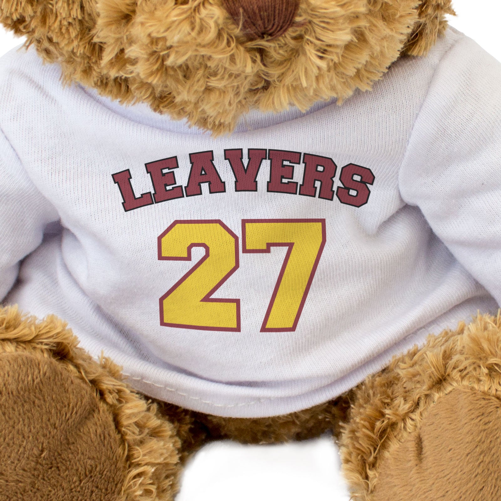 LEAVERS 27 (RED/YELLOW) - Teddy Bear - Cute Funny - Graduation 2027 Gift Present