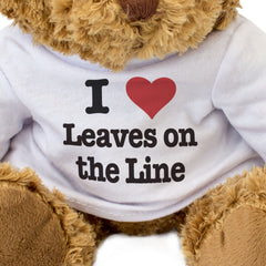 I LOVE LEAVES ON THE LINE - Teddy Bear - Funny - British Trains Gift Present