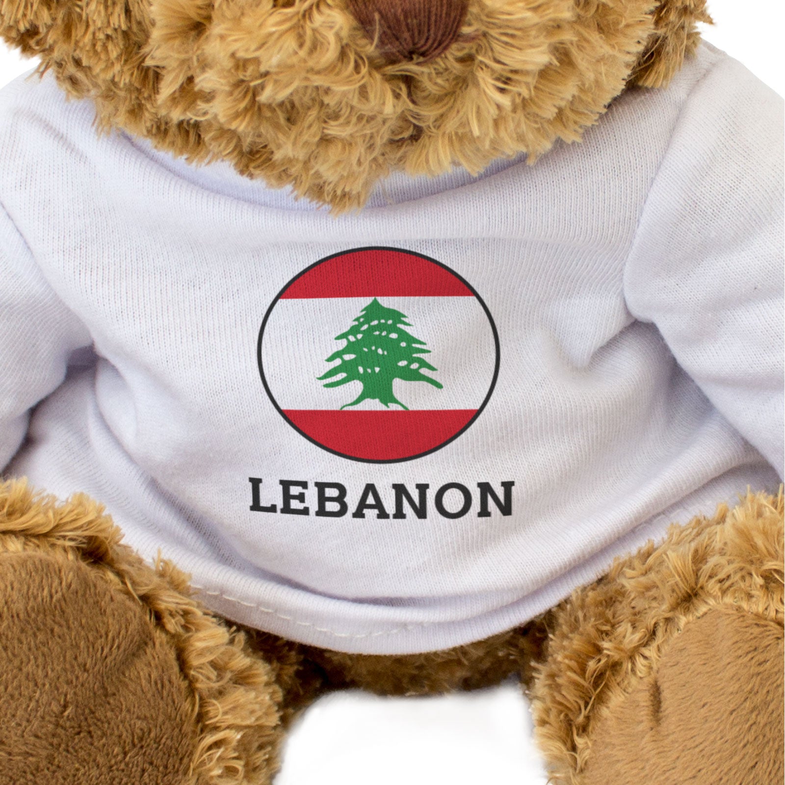 LEBANON FLAG ROUNDEL - Teddy Bear - Cute Cuddly Soft - Lebanese Gift Present