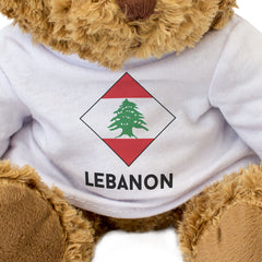LEBANON FLAG DIAMOND - Teddy Bear - Cute Funny Lebanese Souvenir Gift Present