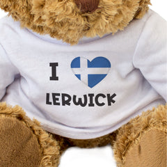 I LOVE LERWICK (SHETLAND FLAG) - Teddy Bear - Cute Cuddly - Gift Present