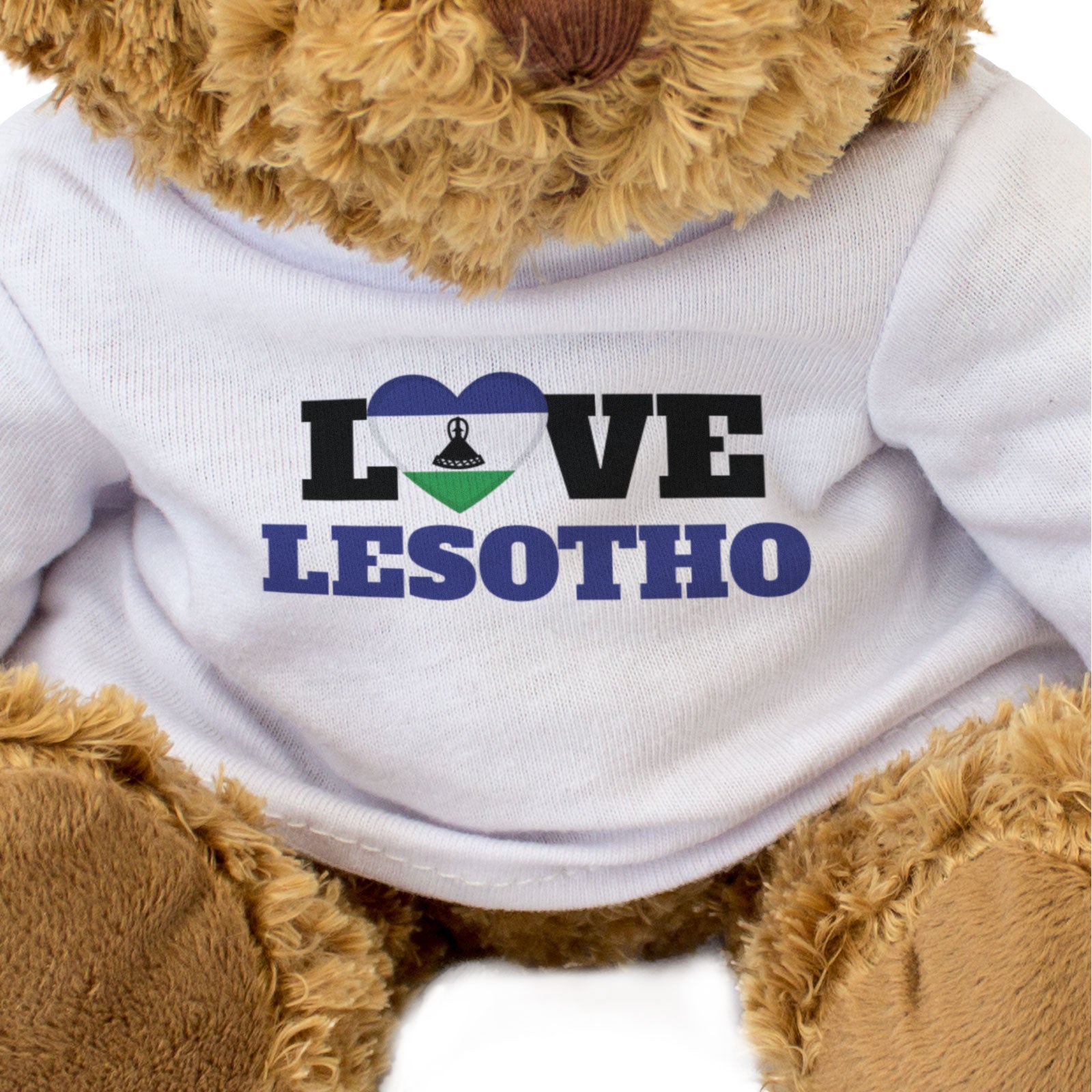LOVE LESOTHO (FLAG HEART) - Teddy Bear - Cute - Funny Souvenir Gift Present