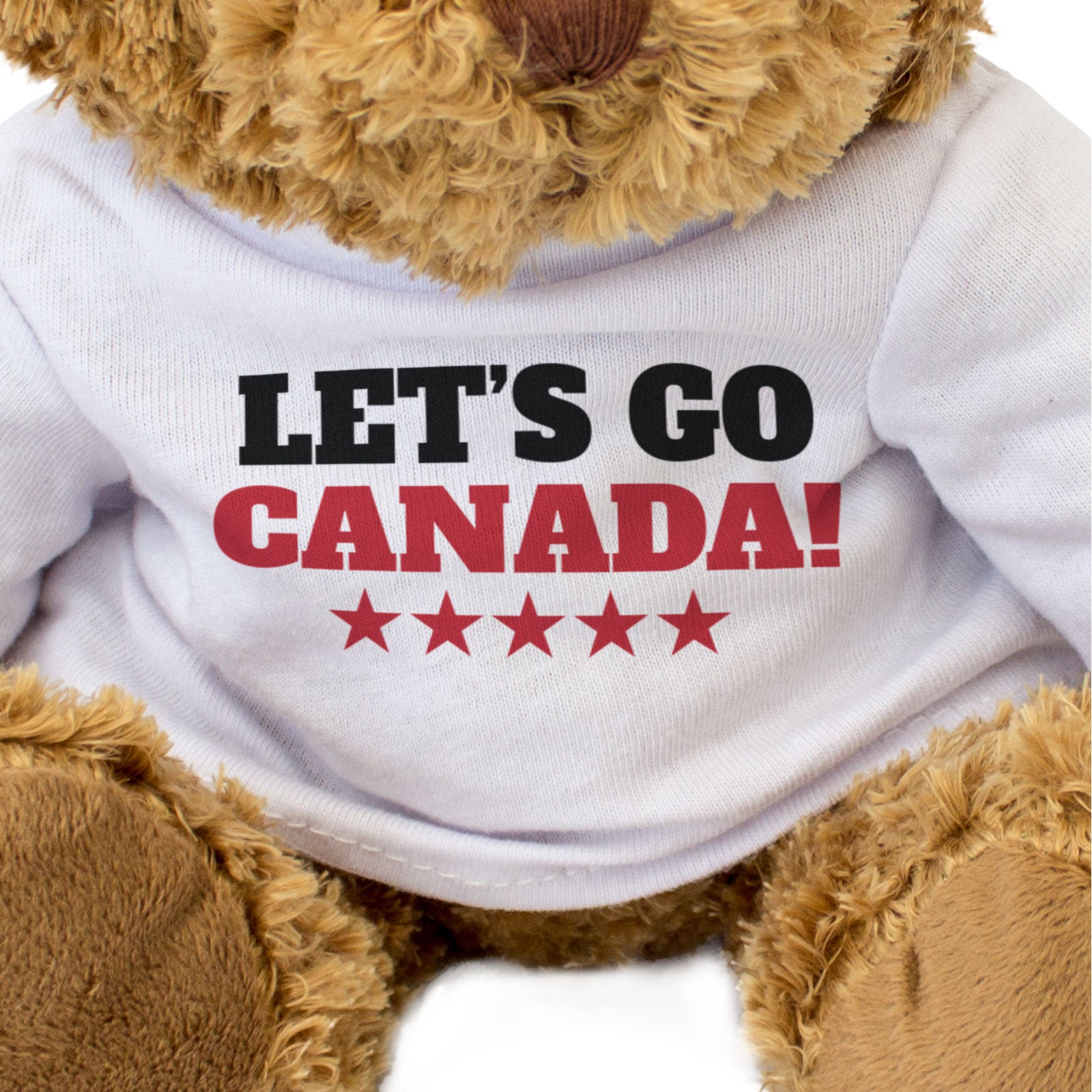 LET'S GO CANADA! - Teddy Bear - Cute Funny - Canadian Sports Fan Gift Present