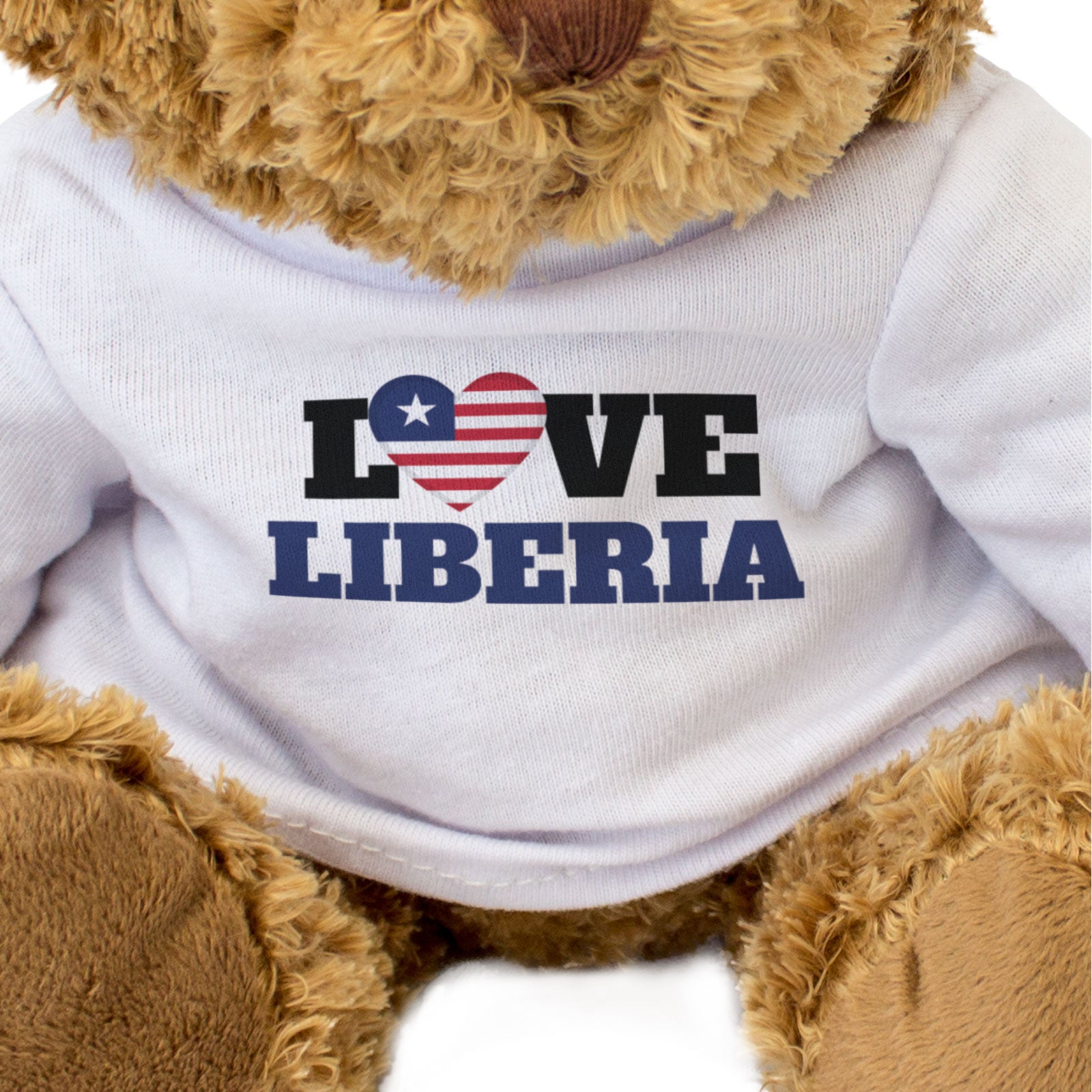 LOVE LIBERIA (FLAG HEART) - Teddy Bear - Cute - Funny Souvenir Gift Present