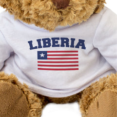 LIBERIA + FLAG - Teddy Bear - Cute Cuddly Soft Funny - Souvenir Gift Present