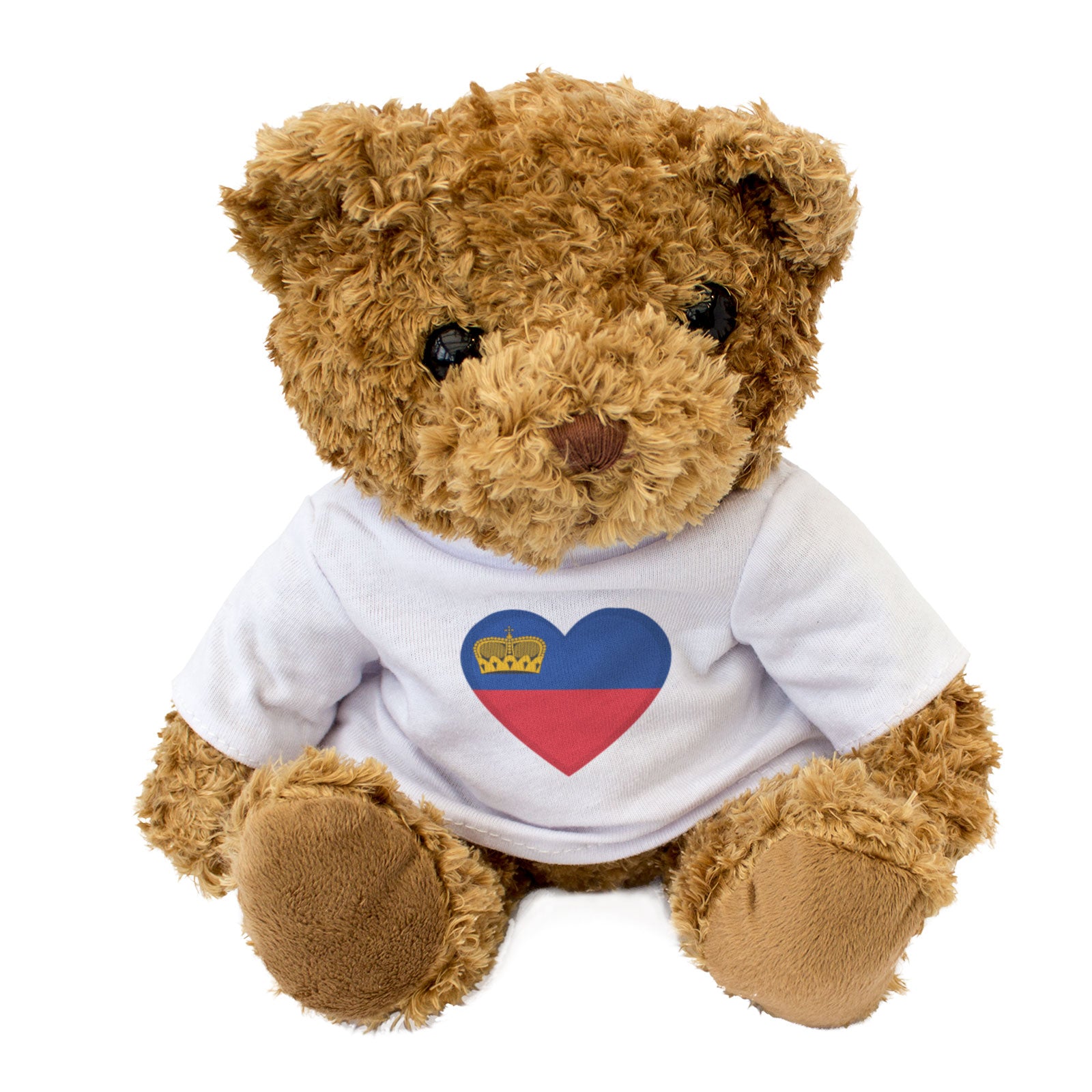 LIECHTENSTEIN FLAG HEART - Teddy Bear - Cute Cuddly Soft - Gift Present