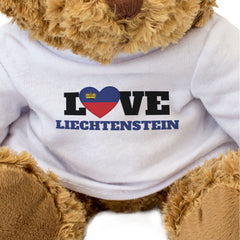 LOVE LIECHTENSTEIN (FLAG HEART) - Teddy Bear - Cute Funny Souvenir Gift Present