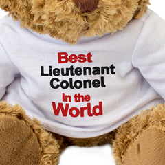 BEST LIEUTENANT COLONEL IN THE WORLD - Teddy Bear - Cute Cuddly - Gift Present