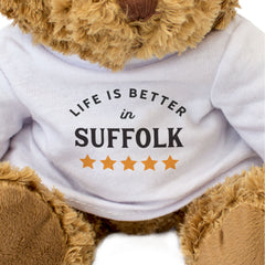 LIFE IS BETTER IN SUFFOLK - Teddy Bear - Funny Souvenir Gift Present - Image 3