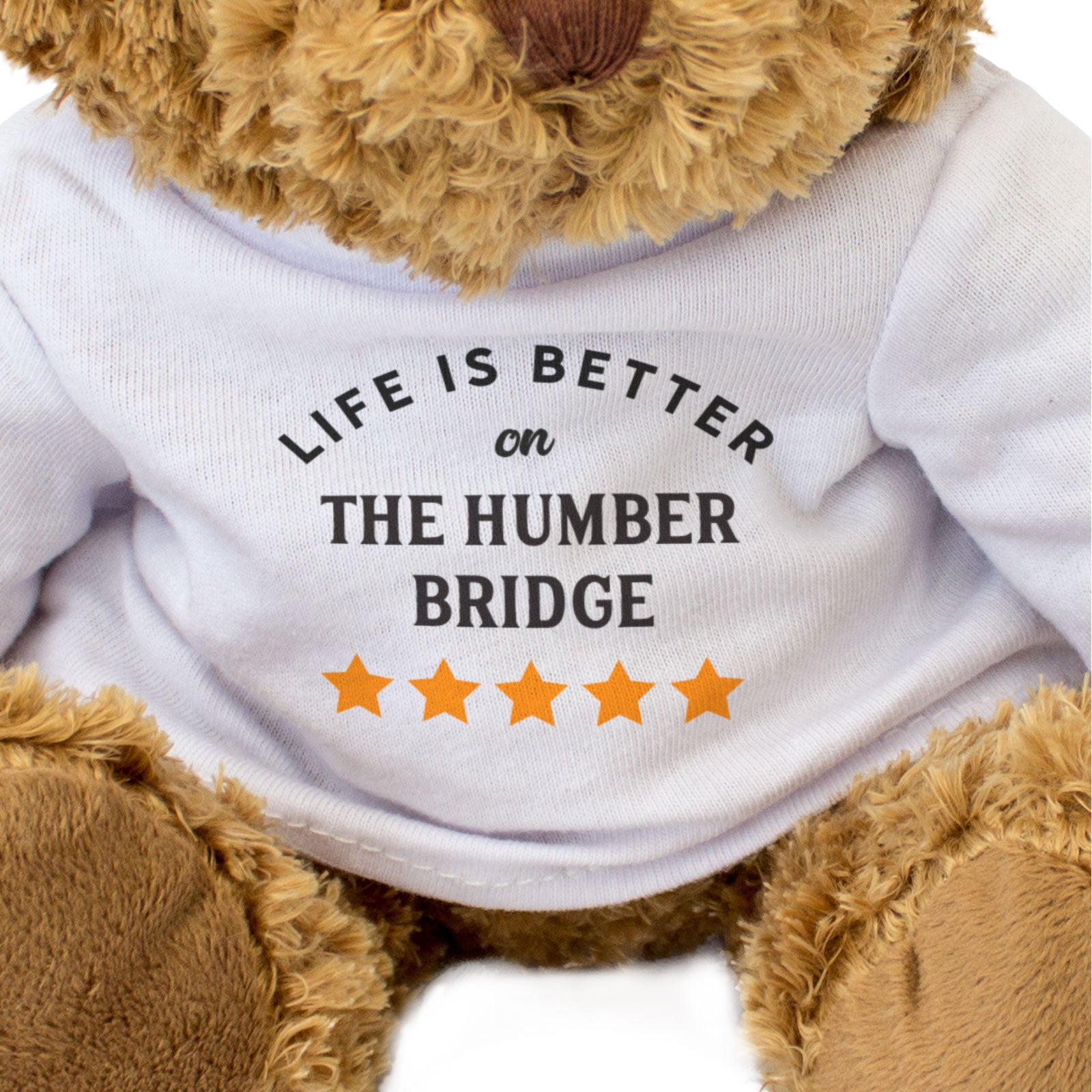 LIFE IS BETTER ON THE HUMBER BRIDGE - Teddy Bear - Funny - Hull Gift Present