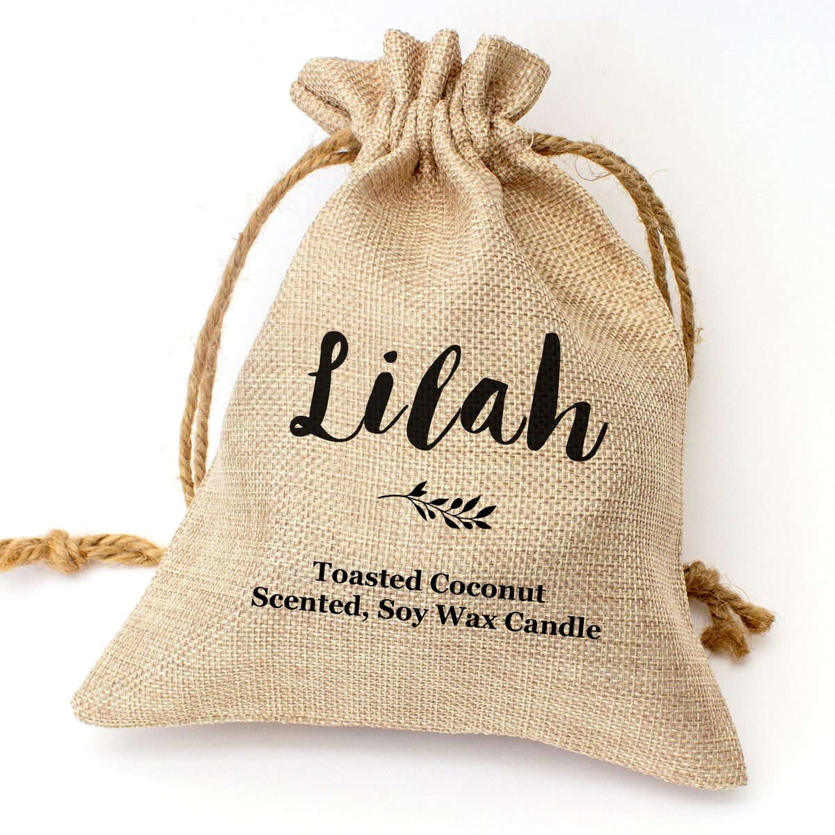 Lilah personalised toasted coconut candle gift set