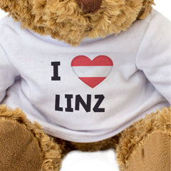 I LOVE LINZ (AUSTRIA FLAG) - Teddy Bear - Cute Cuddly Soft - Gift Present