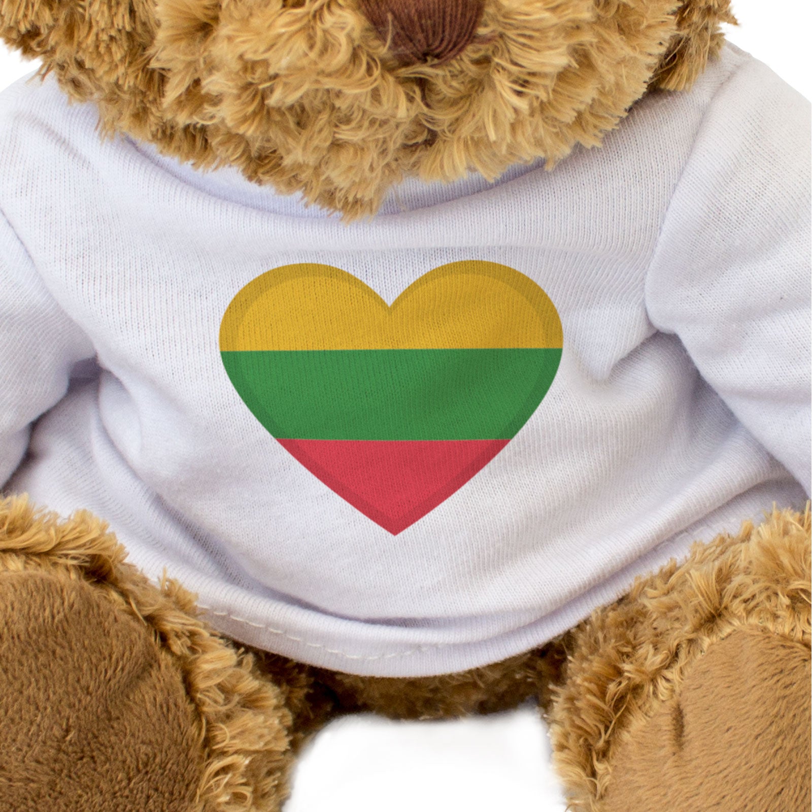 LITHUANIA FLAG HEART - Teddy Bear - Cute Cuddly Soft - Lithuanian Gift Present