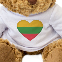 LITHUANIA FLAG HEART - Teddy Bear - Cute Cuddly Soft - Lithuanian Gift Present