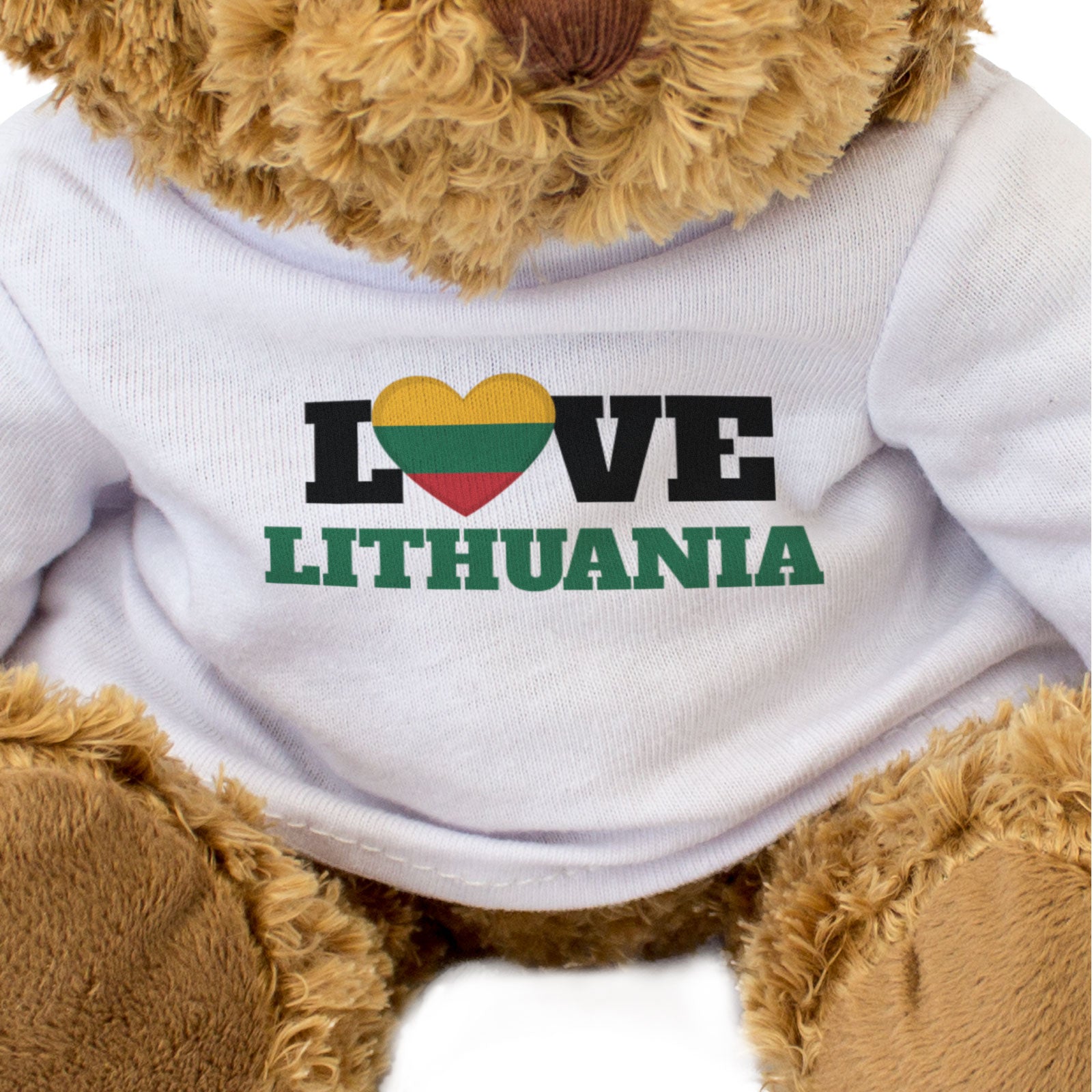 LOVE LITHUANIA (FLAG HEART) - Teddy Bear - Cute Funny - Souvenir Gift Present
