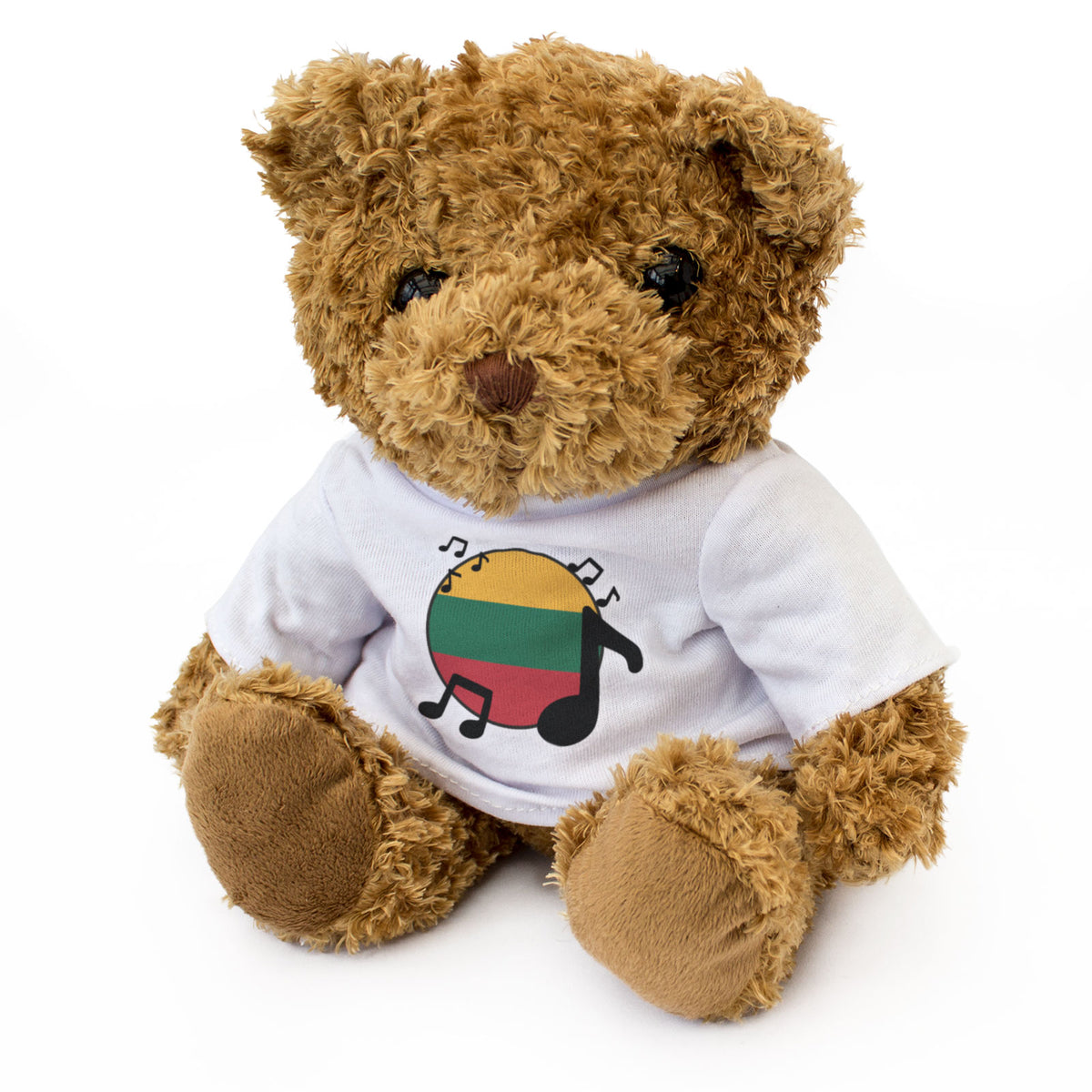 LITHUANIA FLAG (MUSICAL NOTES) - Teddy Bear - Lithuanian Music Fan Gift Present