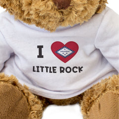 I LOVE LITTLE ROCK (ARKANSAS FLAG) - Teddy Bear - Cute Cuddly - Gift Present