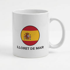 LLORET DE MAR (SPAIN FLAG ROUNDEL) - Mug - Funny Spanish Souvenir Gift Present