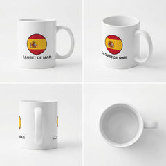 LLORET DE MAR (SPAIN FLAG ROUNDEL) - Mug - Funny Spanish Souvenir Gift Present