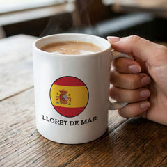 LLORET DE MAR (SPAIN FLAG ROUNDEL) - Mug - Funny Spanish Souvenir Gift Present