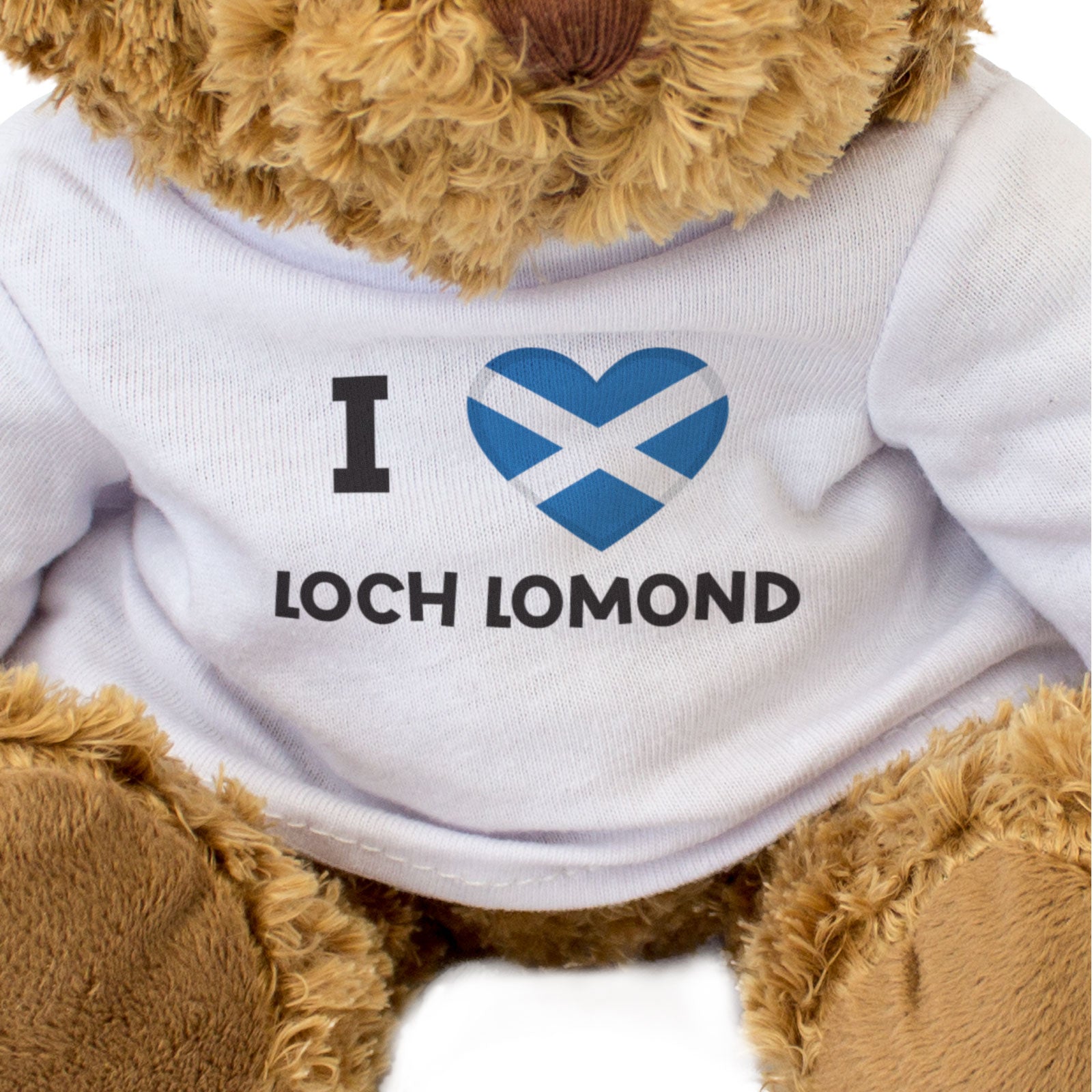 I LOVE LOCH LOMOND (SCOTLAND FLAG) - Teddy Bear - Funny Souvenir Gift Present