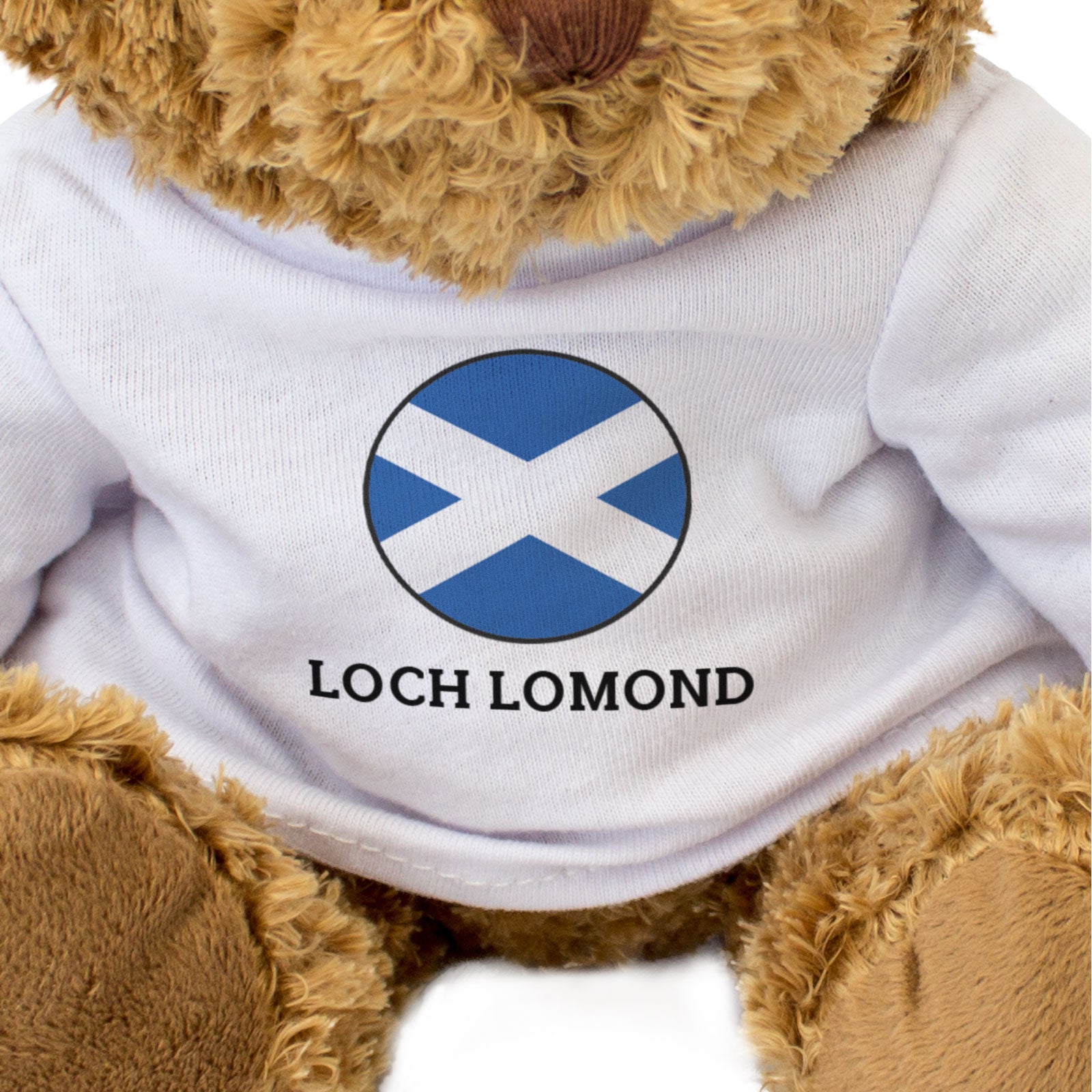 LOCH LOMOND (SCOTLAND FLAG ROUNDEL) - Teddy Bear - Funny Scottish Gift Present