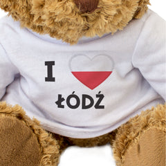 I Love Lodz / Łódź (Poland Flag) - Teddy Bear