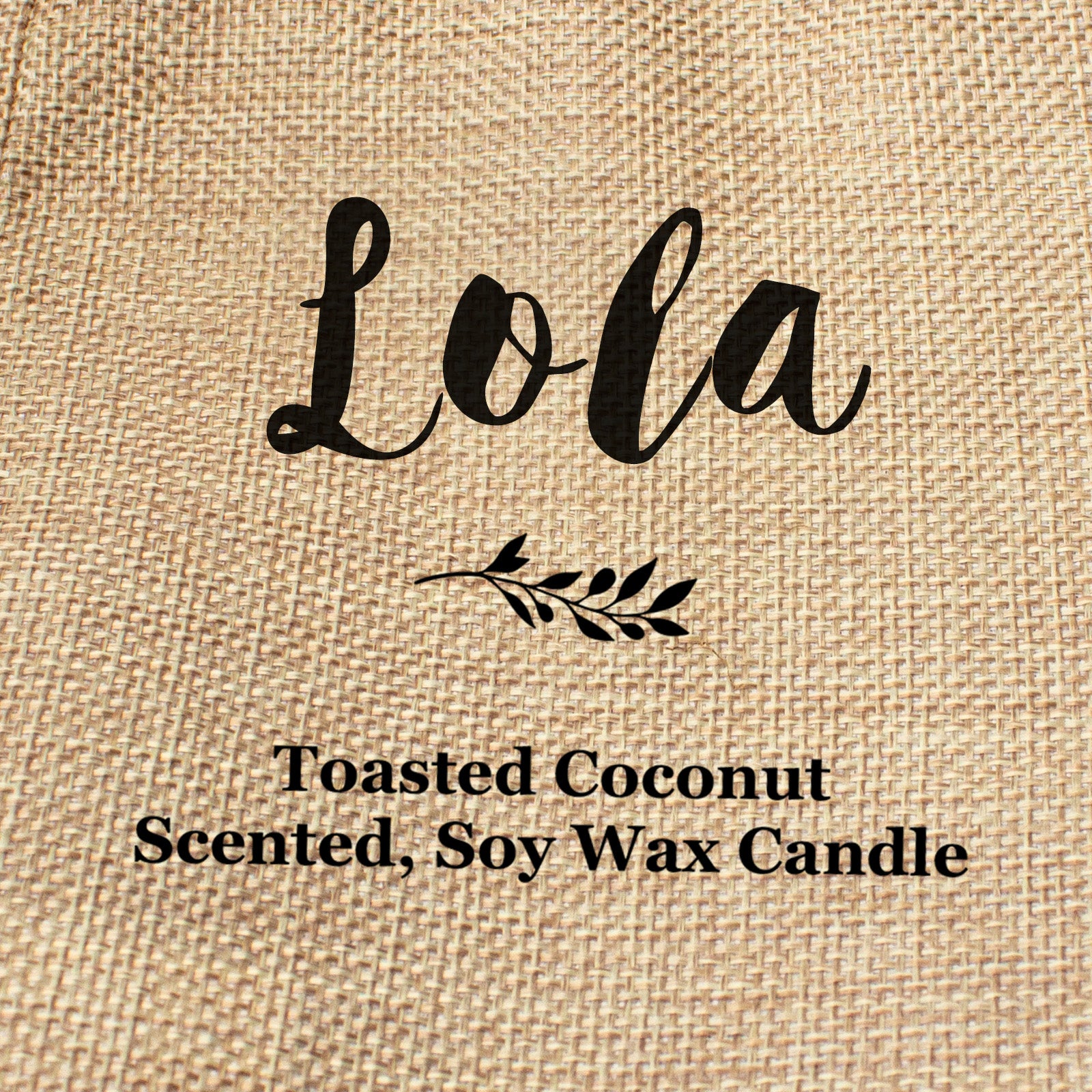 Lola personalised faux-burlap candle gift bag