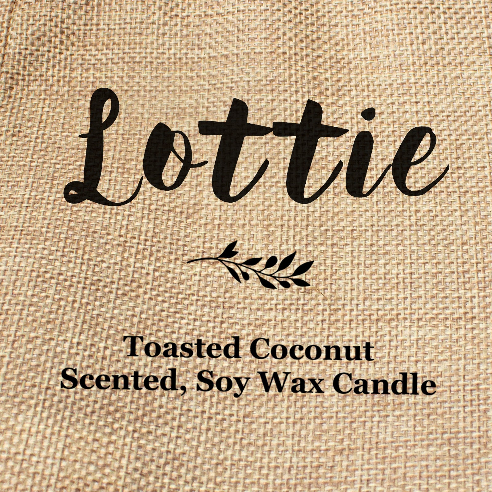 Lottie personalised faux-burlap candle gift bag