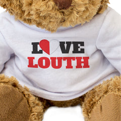 LOVE LOUTH (COUNTY COLOURS HEART) - Teddy Bear - Funny Ireland Gift Present